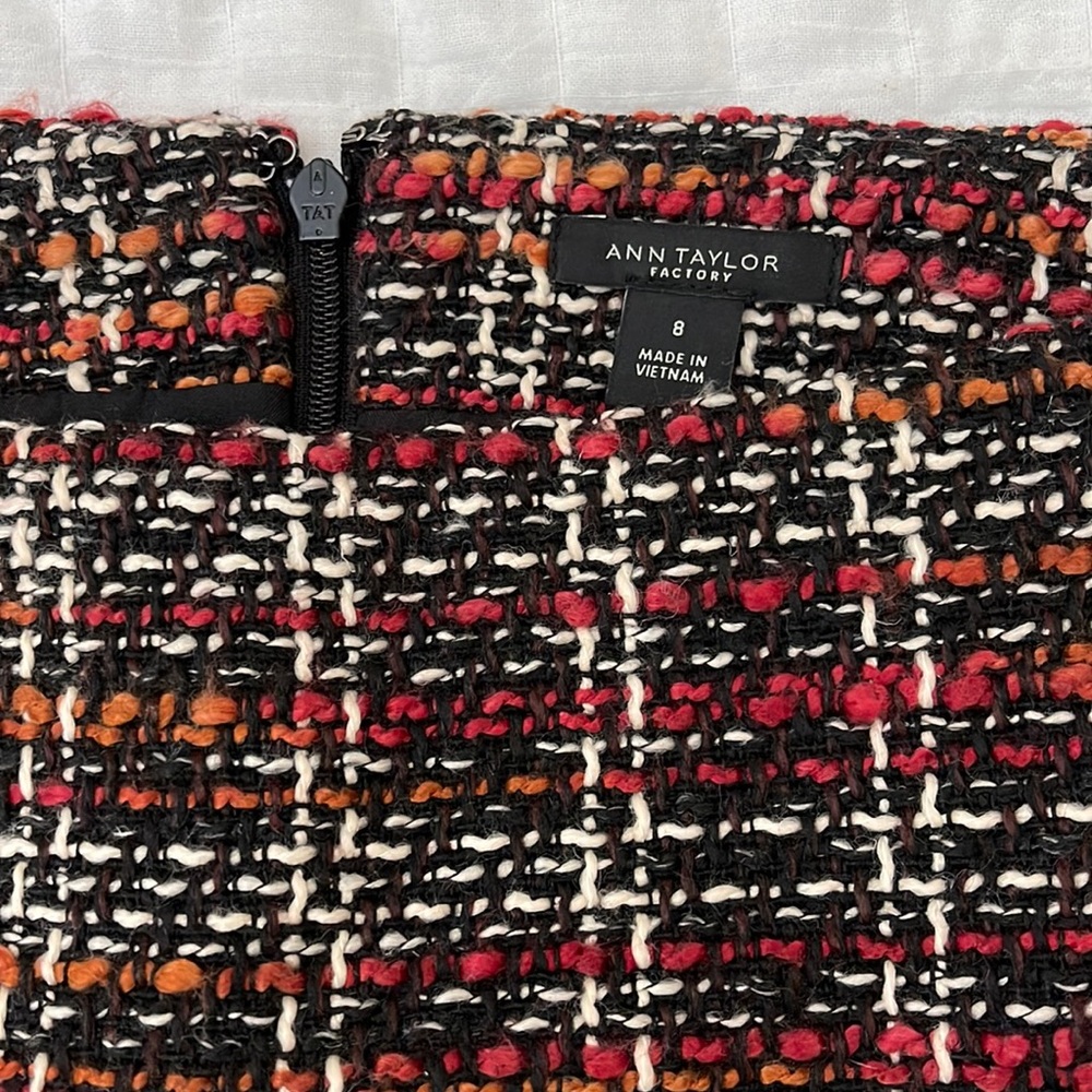 Ann Taylor Factory Multicolor Tweed Skirt